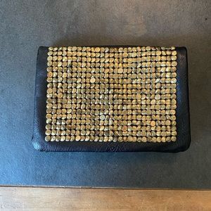 Leather Handbag with metal work